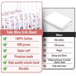 Tyke Bliss Pink Changing Pad Cover for Girls – Stretchy Floral Changing Pad Covers Made with 100% Combed Cotton Jersey Knit, Super Soft, Diaper Changing Pad Cover for Baby Change Table Pads - Image 7